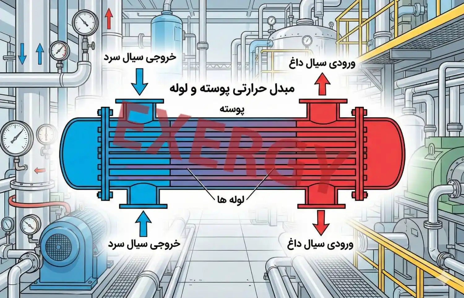 مبدل حرارتی پوسته و لوله